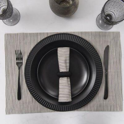 Sousplat Galles Radial 33cm Preto Copa&Cia