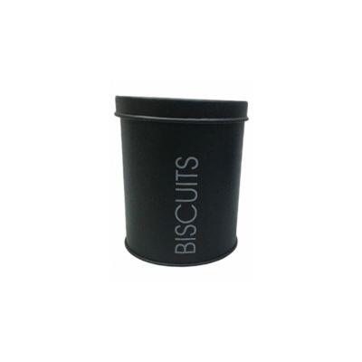 Pote de Biscoitos Slim Metal Preto Casa&Ideia