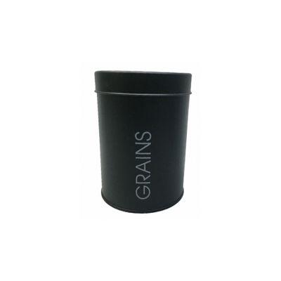 Pote de Grãos Slim Metal Preto Casa&Ideia