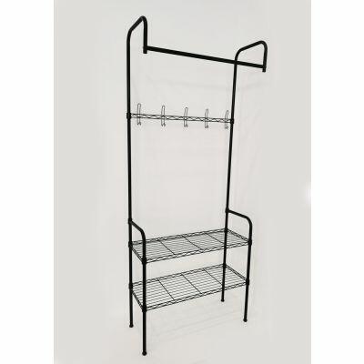 Estante Closet Aço 30x75x180cm Preto Casa&Ideia