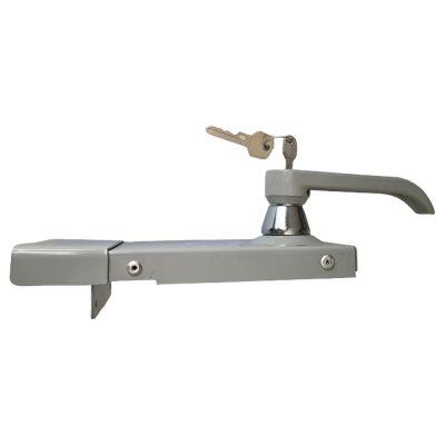 Fechadura para porta Corta-Fogo de Sobrepor com Chave Cinza Durati