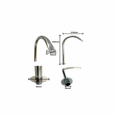 Cascata Mini Bico de Pato 7,2 m³/h Cromado Pooltec
