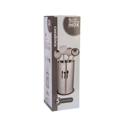 Jogo Utensílios 5pçs Inox Casa&Ideia