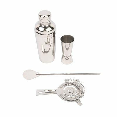 Kit Bar 4 Peças Espelhado Inox Casa&Ideia Kit Bar 4 Peças Espelhado Inox Casa&Ideia