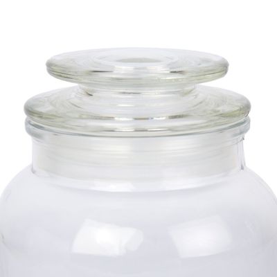 Pote de Vidro Lousa com Tampa 1,5L Transparente Casa&Ideia