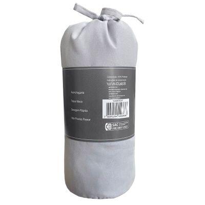 Lençol Avulso Casal 140x190cm Cinza Diagonal