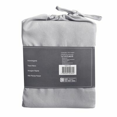 Jogo de Fronha 2 Peças 0,50x0,70m Cinza Diagonal