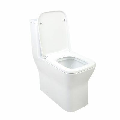 Kit Vaso Sanitário Monobloco Acionamento Duplo 3/6L Quadrado Londres Branco Addra Kit Vaso Sanitário Monobloco Acionamento Duplo 3/6L Quadrado Londres Branco Addra