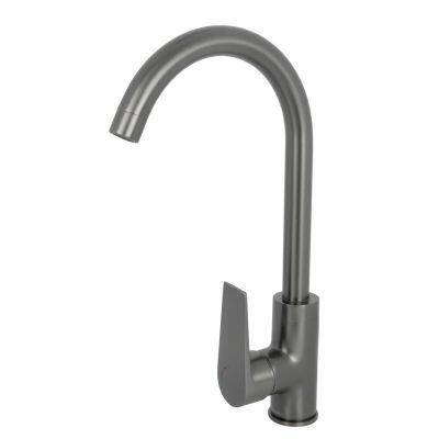 Torneira Misturador Monocomando para Cozinha de Mesa Livo Grafite Escovado Addra