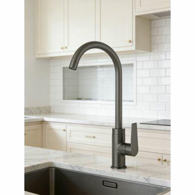 Torneira Misturador Monocomando para Cozinha de Mesa Livo Grafite Escovado Addra