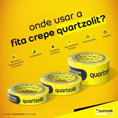 Fita Crepe de Uso Geral 48mmx50m Branco Quartzolit