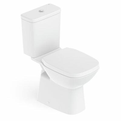 Kit Vaso Sanitário com Caixa Acoplada Debba Classic Acionamento Duplo 3/6L Branco Matte Roca