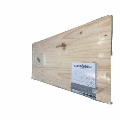 Kit Prateleira de Pinus Natural com Suporte 1,8x20x40 Casa&Ideia