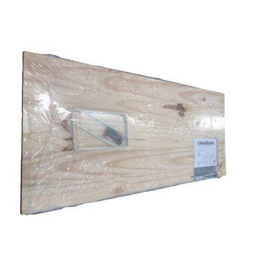 Kit Prateleira de Pinus Natural com Suporte 1,8x25x100 Casa&Ideia