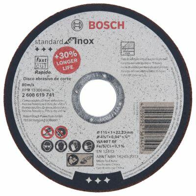 Disco de Corte Standard Centro Reto 115x1mm Preto Bosch