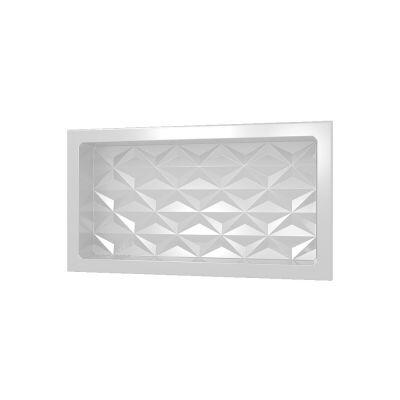 Nicho Tradicional Branco Gelo em ABS 3D 63x35 Kasabelle Nicho Tradicional Branco Gelo em ABS 3D 63x35 Kasabelle