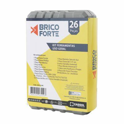 Kit Ferramentas 26 Peças Brico Forte