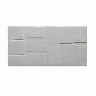 Adesivo de Parede 3D Viena 70x70cm Branco Plavitec
