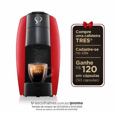 Cafeteira Espresso Lov Basic 1250W Vermelho Três Corações
