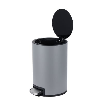 Lixeira com Pedal Agatha 8L Cinza Fosco 25x30cm Casa&Ideia