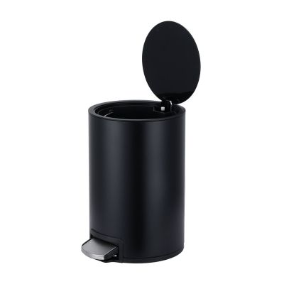 Lixeira com Pedal Agatha Preto Fosco 5 Litros 20x30cm Casa&Ideia