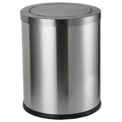 Lixeira 9 Litros Basc Flip Inox Polido 20,5x27,5cm Casa&Ideia