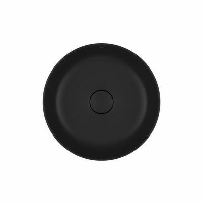 Cuba para Banheiro de Sobrepor Louça Slim Ebano Fosco Redonda 40cm Deca