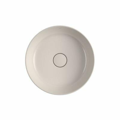 Cuba para Banheiro de Sobrepor Louça Slim Bege Acetinado Redonda 40cm Deca