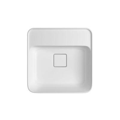 Cuba para Banheiro de Sobrepor Louça com Mesa Slim Branco Quadrada 40cm Deca Cuba para Banheiro de Sobrepor Louça com Mesa Slim Branco Quadrada 40cm Deca