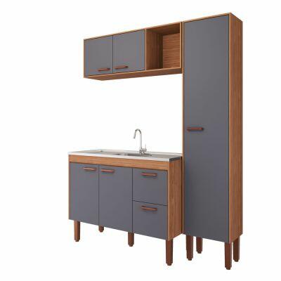 Paneleiro Slim Freijo/titanio 2,05m 1 Porta MGM Gabinetes