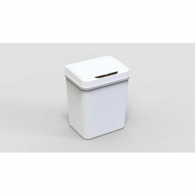 Lixeira Automática 9L Yoko Branco Plástico Casa&Ideia