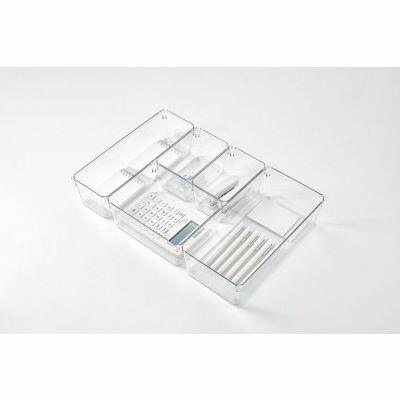 Cesto Organizador Amarilis Transparente Quadrado10,2x10,2cm 0,9l Casa&Ideia