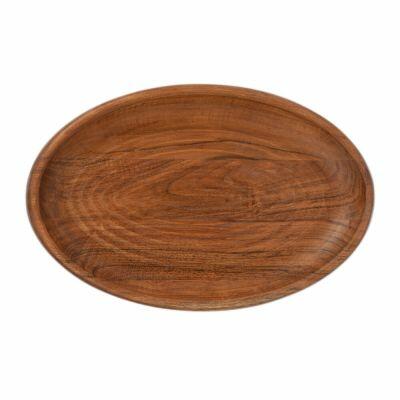 Tabua de Cozinha Neri 35x22,5x3,75cm Madeira Natural Oval Casa&ideia