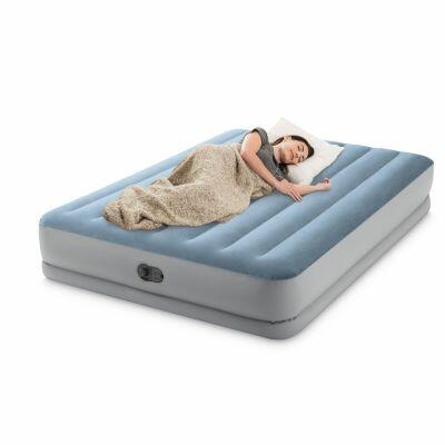 Colchão Elevado Casal Retangular Com Bomba Usb Azul Intex Colchão Elevado Casal Retangular Com Bomba Usb Azul Intex