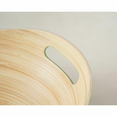 Tigela de Bambu Para Salada Com Alça Verde Fosco Oval 27x35x15 Casa&ideia Tigela de Bambu Para Salada Com Alça Verde Fosco Oval 27x35x15 Casa&ideia
