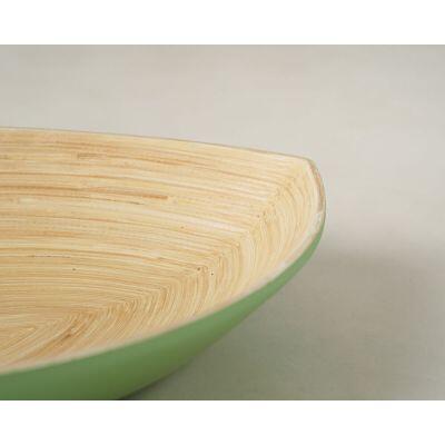 Bandeja Bambu Metake Verde Fosco Oval 25x39x6 Casa&ideia Bandeja Bambu Metake Verde Fosco Oval 25x39x6 Casa&ideia