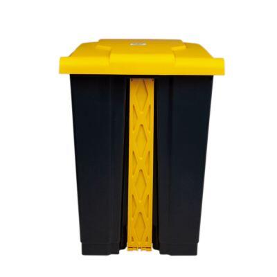 Lixeira Seletiva 80l Amarelo Preto com Pedal Casa&ideia Lixeira Seletiva 80l Amarelo Preto com Pedal Casa&ideia