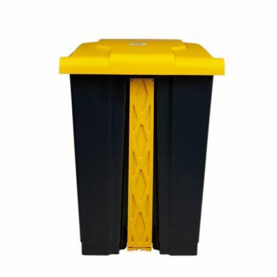 Lixeira Seletiva 80l Amarelo Preto com Pedal Casa&ideia