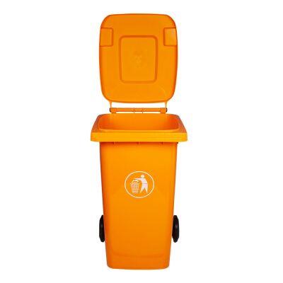 Lixeira Seletiva 240l Laranja com Roda Casa&ideia Lixeira Seletiva 240l Laranja com Roda Casa&ideia
