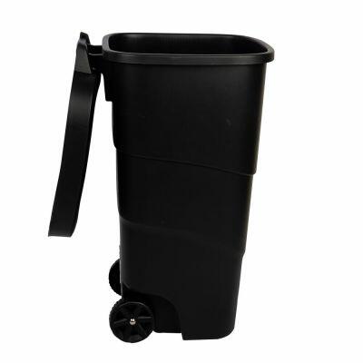 Lixeira Com Tampa Aster Preto 110L Casa&ideia