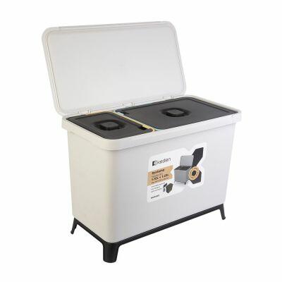 Lixeira Com Tampa 10l Dion Cinza Casa&ideia