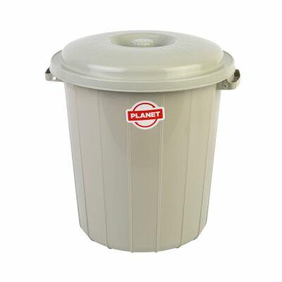 Lixeira Com Tampa Plástico Cinza Smoke 15l Casa&Ideia