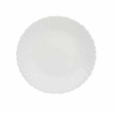 Prato Sobremesa 19cm Aurora Branco Vidro Casa&ideia