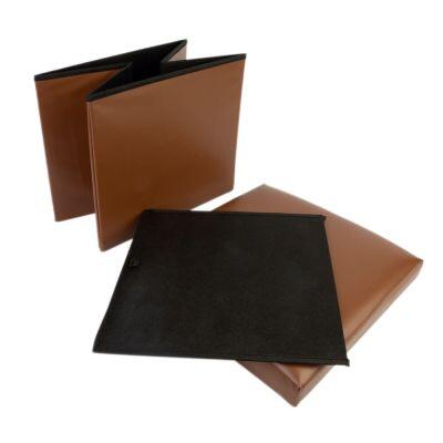Puff Organizador Dobrável  38x38cm Isis Marrom Diagonal