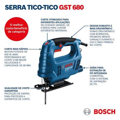 Serra Tico-tico 500w Gst 680 Azul Bosch