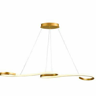 PENDENTE METALICO 3000K 30W . MILÃO OURO ESCOVADO BIVOLT