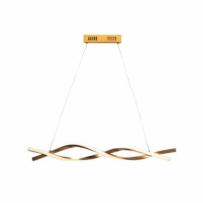 PENDENTE METALICO 3000K 18W . PARIS OURO ESCOVADO BIVOLT