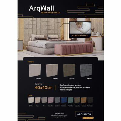 Revestimento Acústico ArqWall Fendi AWA40 40x40 Arquitech