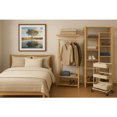 Jogo de Cama Casal 140x190cm Dreams Bege Listrado Diagonal