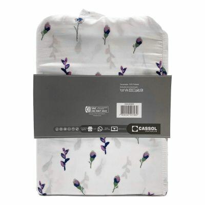 Jogo de Cama Queen Dreams Lavanda Retangular 158x198cm Diagonal